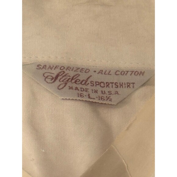 Vintage NWT Beltex Workwear Sanforized Collared Shirt Large 16 1/2 USA - Picture 5 of 8